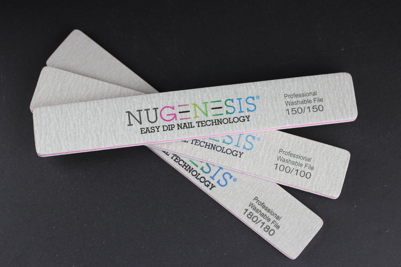 Wide Nail File combo (100/100, 150/150, & 180/180 grit) - Nugenesis Nails